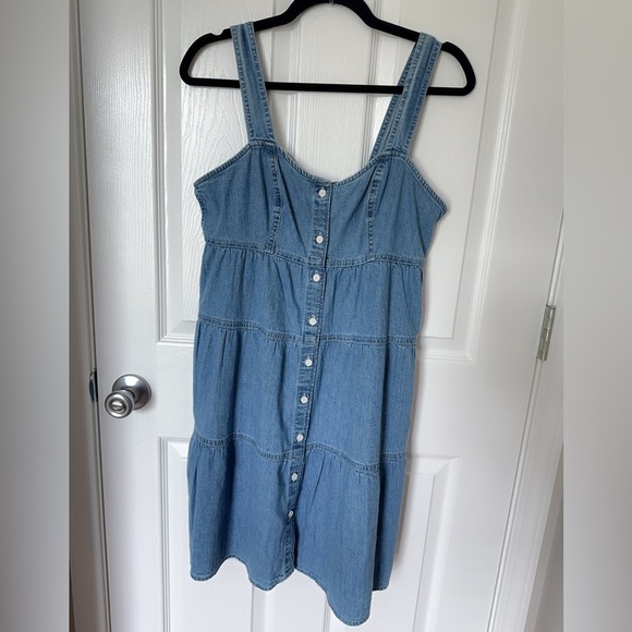 Levi's Blue Buttoned Sleeveless Sundress - Picture 8 of 10